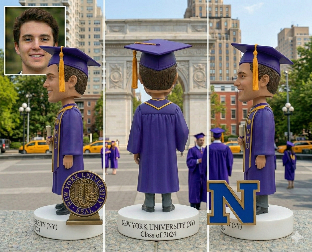 Custom Bobble Head Mini Figurine Graduation Customized