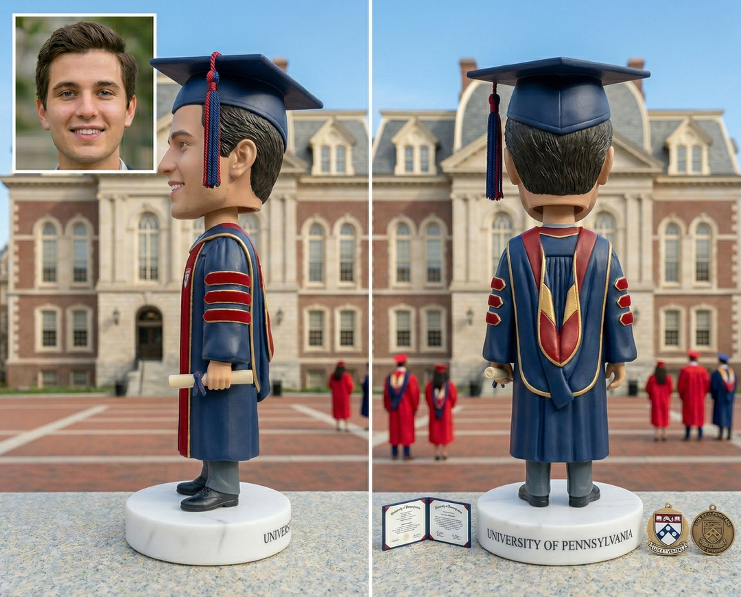 Custom Bobble Head Mini Figurine Graduation Customized