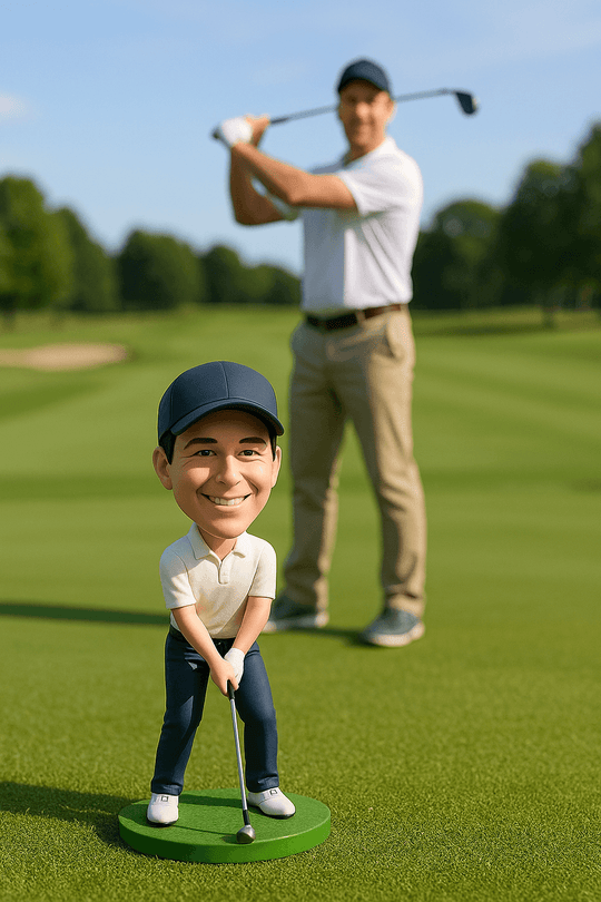 Custom Bobble Head Mini Figurine Golf Golfer Customized