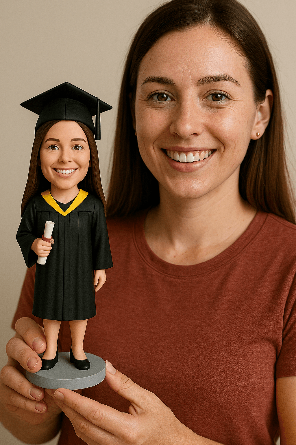 Custom Bobble Head Mini Figurine Graduation Customized
