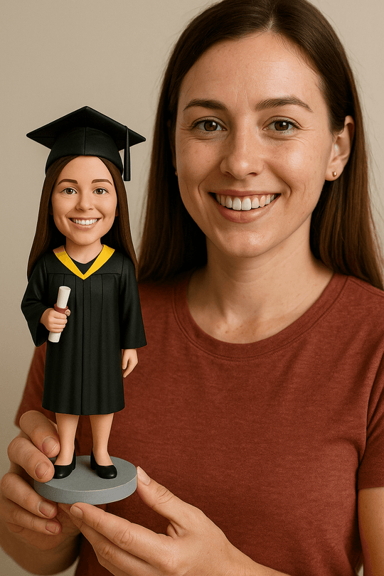 Custom Bobble Head Mini Figurine Graduation Customized
