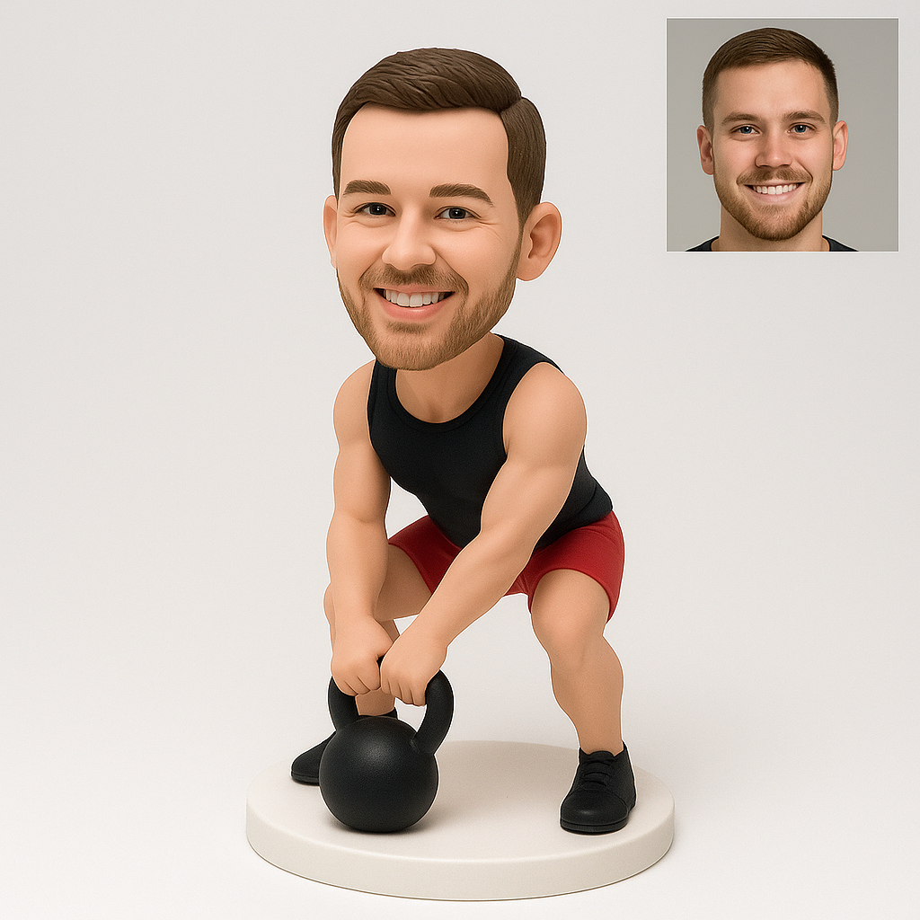 Custom CrossFit Bobblehead – Personalized Fitness Gift | CrossFit Coach Gift | Gym Lover Gift | Weightlifter Figurine | Custom Mini Me