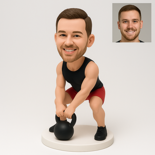 Custom CrossFit Bobblehead – Personalized Fitness Gift | CrossFit Coach Gift | Gym Lover Gift | Weightlifter Figurine | Custom Mini Me