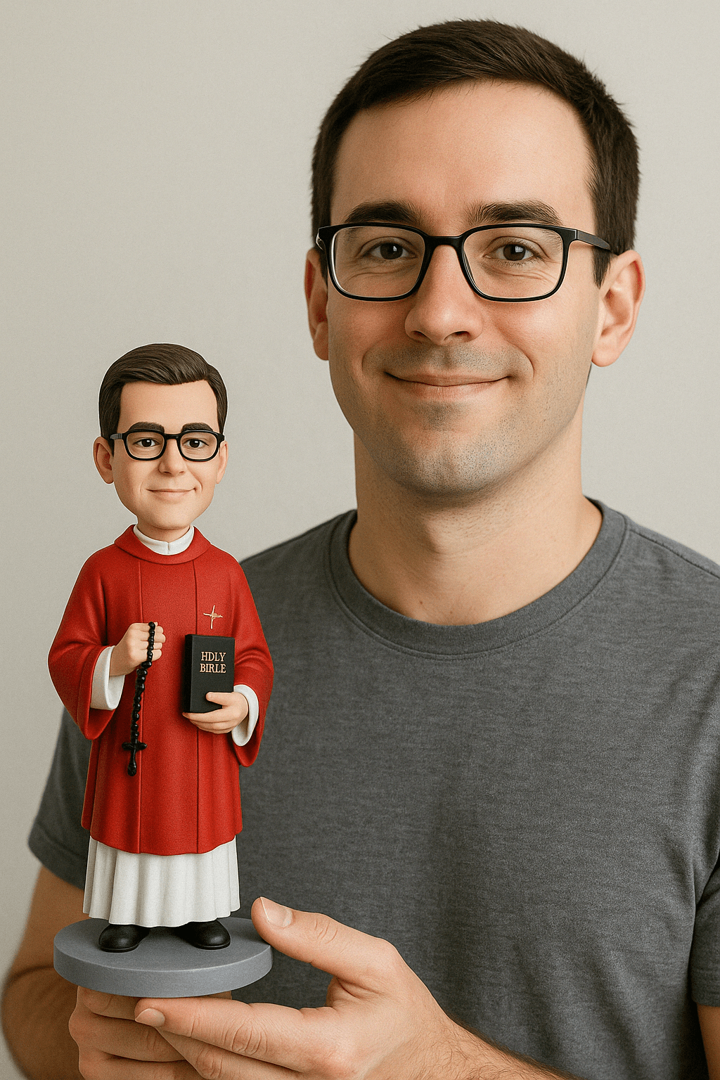 Custom Bobble Head Mini Figurine - Catholic Confirmation