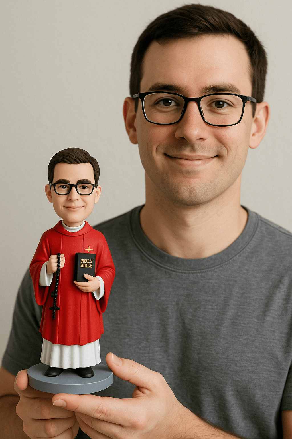 Custom Bobble Head Mini Figurine - Catholic Confirmation