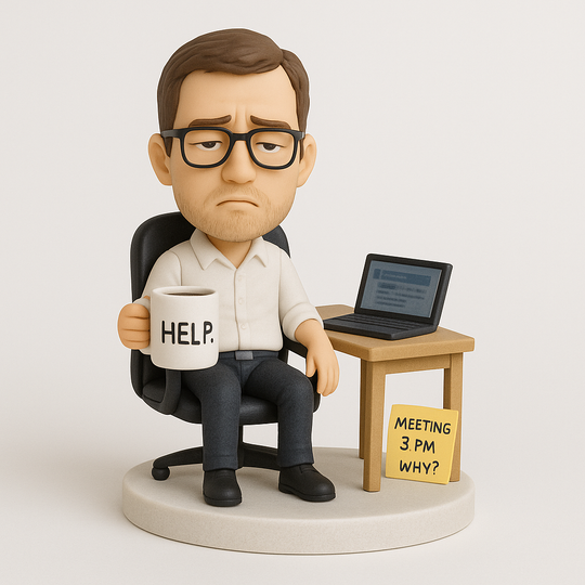 Custom Office Bobblehead – “This Meeting Could Have Been an Email” | Funny Workplace Gift for Coworkers & Bosses