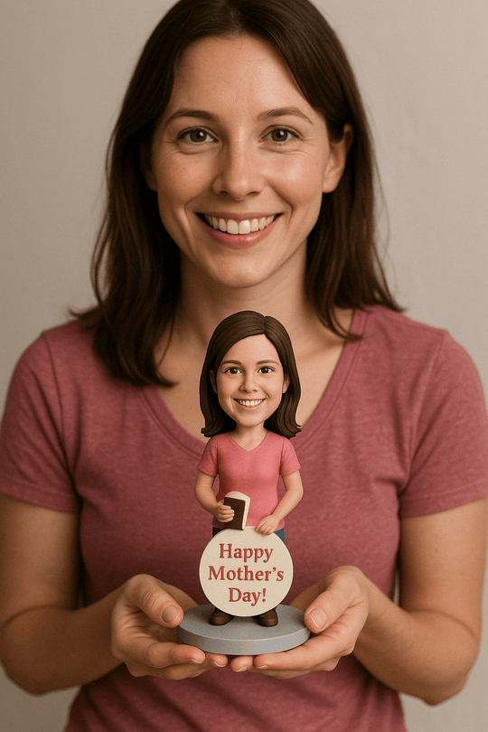 Custom Bobble Head Mini Figurine - Mother's Day