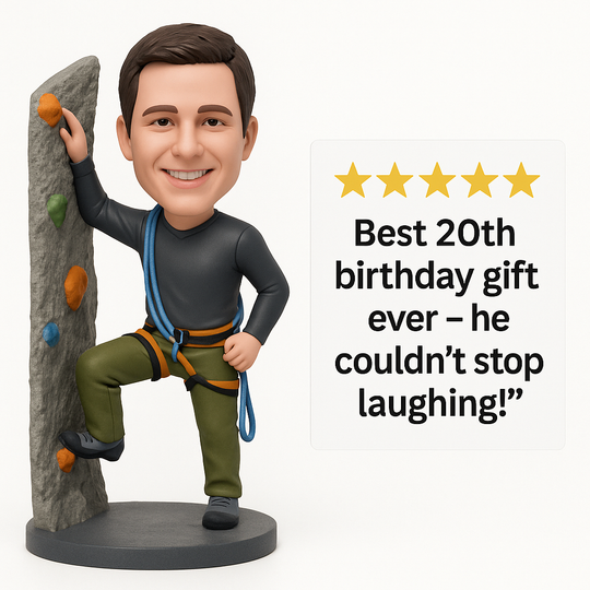 Custom Bobble Head Mini Figurine Rock Climbing Customized