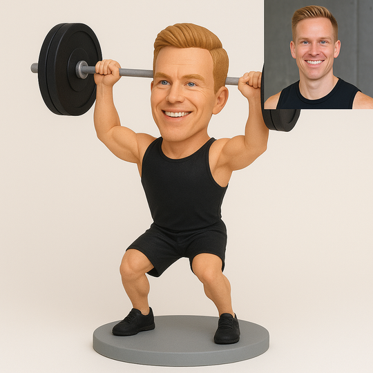 Custom CrossFit Bobblehead – Personalized Fitness Gift | CrossFit Coach Gift | Gym Lover Gift | Weightlifter Figurine | Custom Mini Me