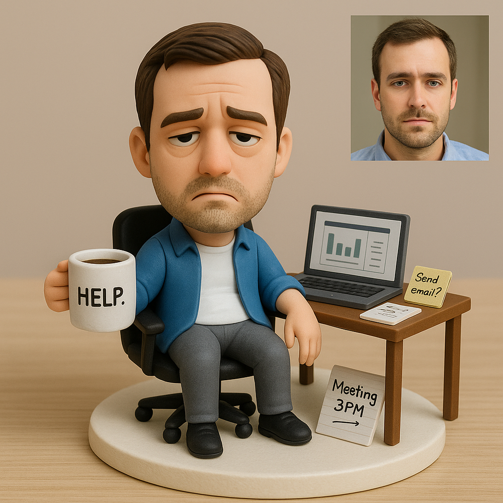 Custom Office Bobblehead – “This Meeting Could Have Been an Email” | Funny Workplace Gift for Coworkers & Bosses