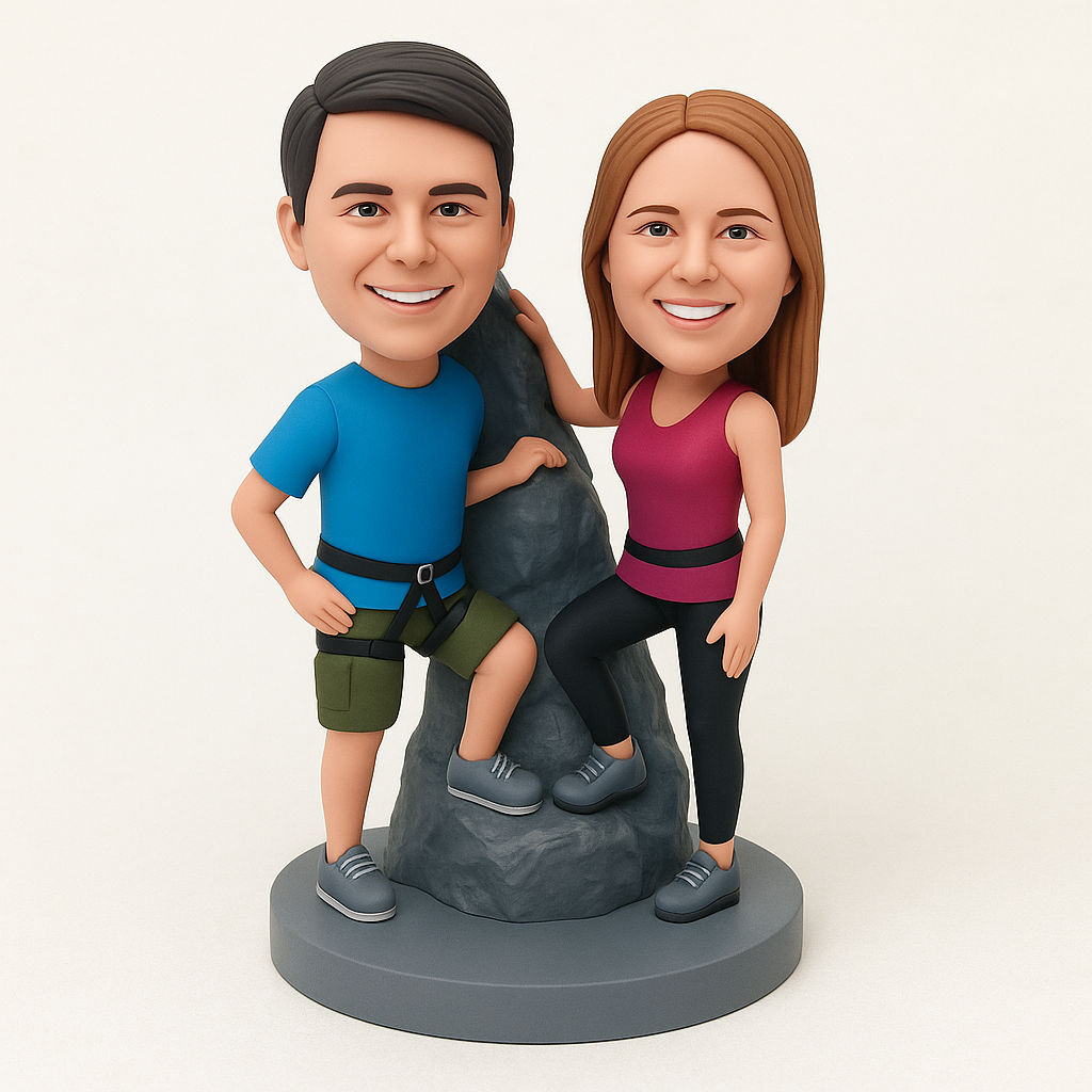 Custom Bobble Head Mini Figurine Rock Climbing Customized