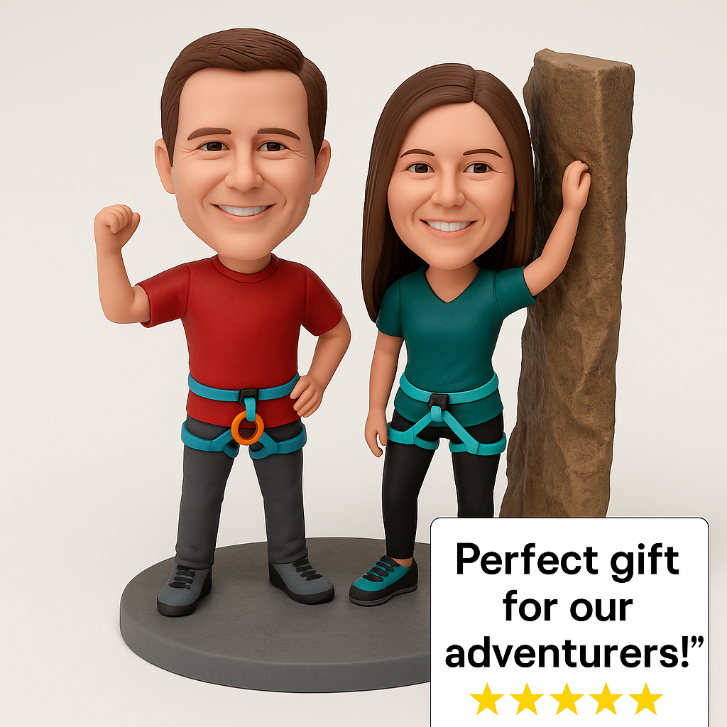 Custom Bobble Head Mini Figurine Rock Climbing Customized
