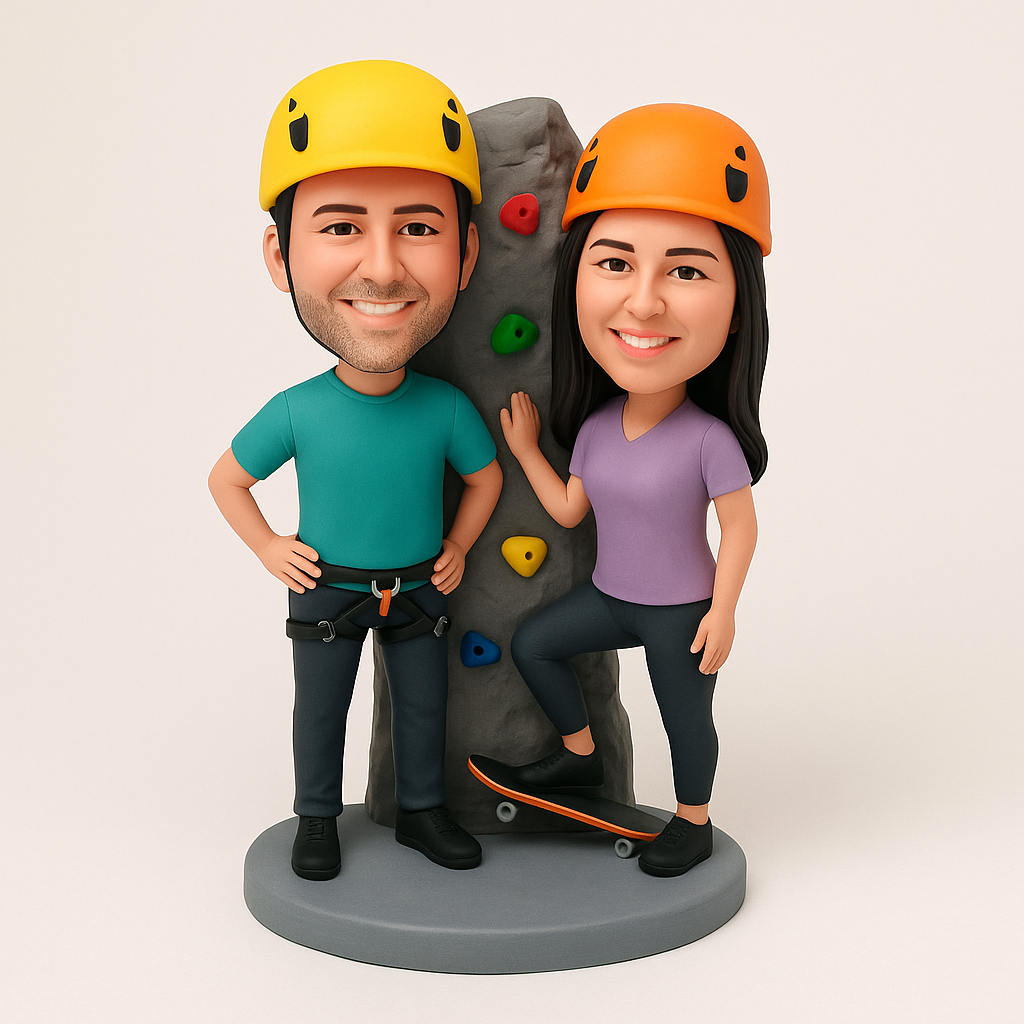 Custom Bobble Head Mini Figurine Rock Climbing Customized