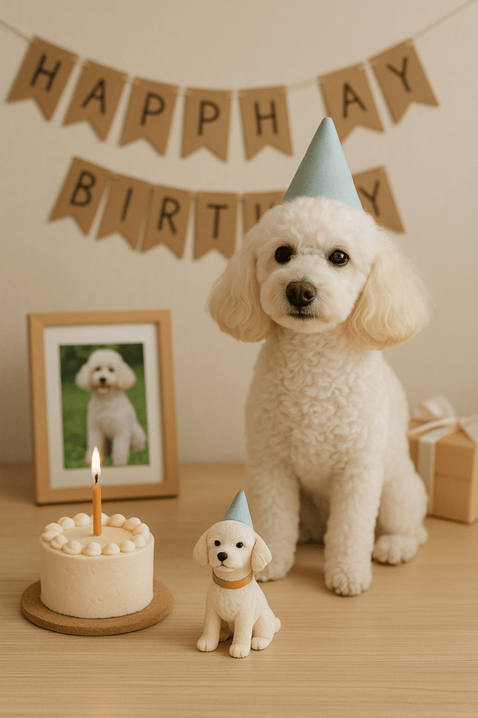 Custom Handmade Poodle Figurine — Based on Your Dog's Photo!