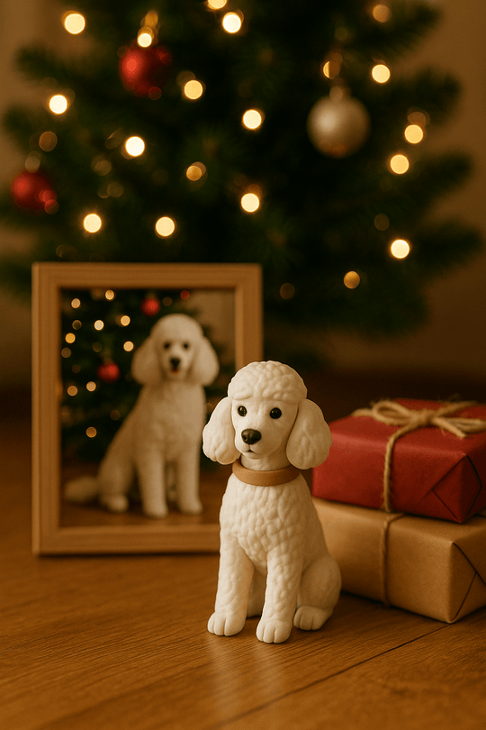 Custom Handmade Poodle Figurine — Based on Your Dog's Photo!