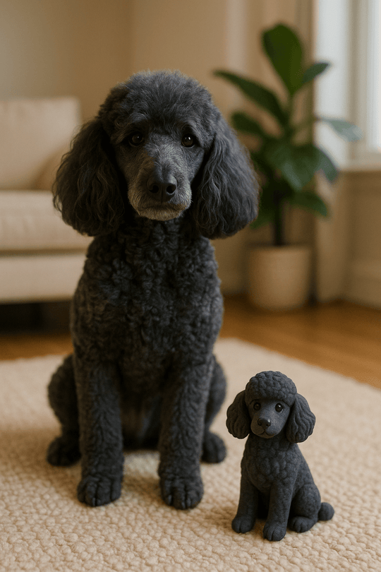 Custom Handmade Poodle Figurine — Based on Your Dog's Photo!