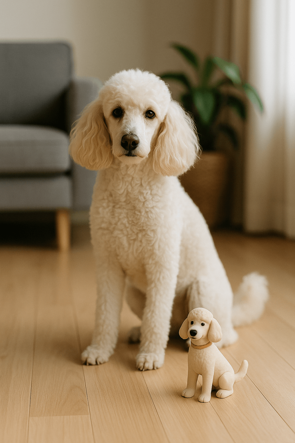 Custom Handmade Poodle Figurine — Based on Your Dog's Photo!