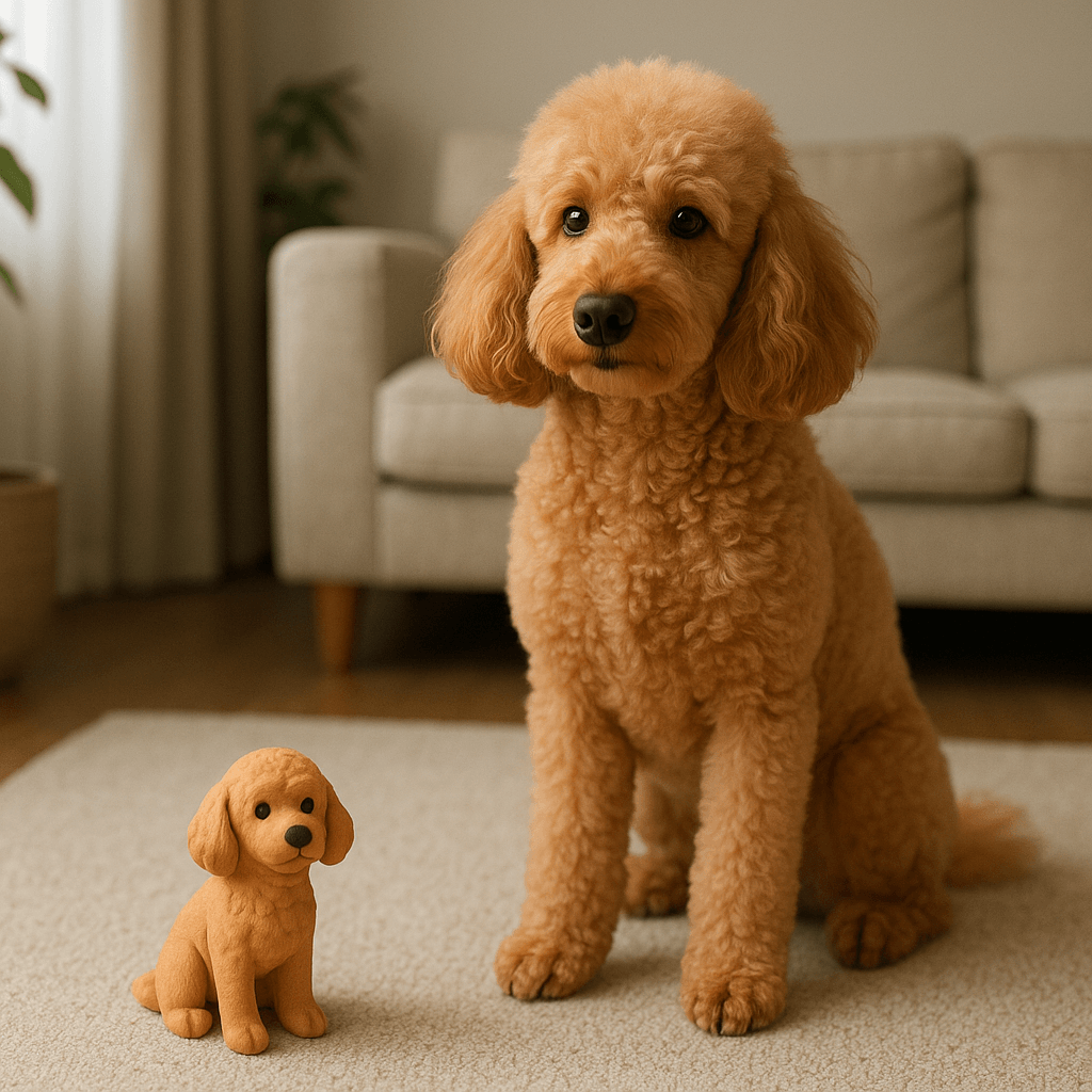 Custom Handmade Poodle Figurine — Based on Your Dog's Photo!