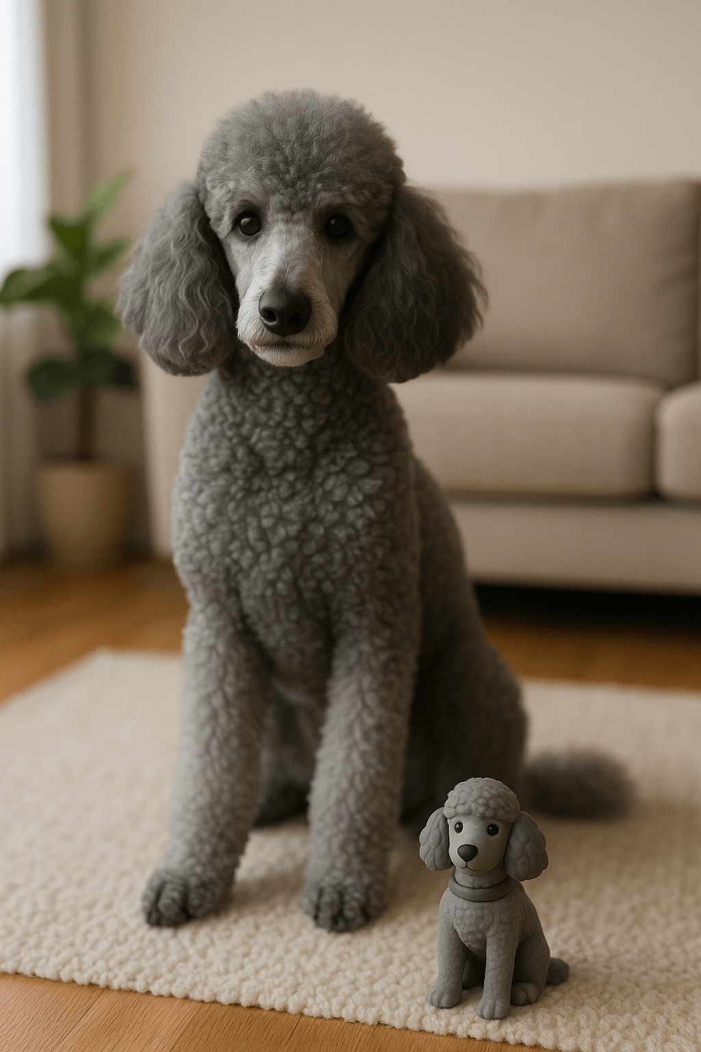 Custom Handmade Poodle Figurine — Based on Your Dog's Photo!