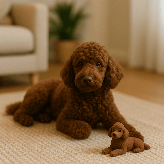 Custom Handmade Poodle Figurine — Based on Your Dog's Photo!