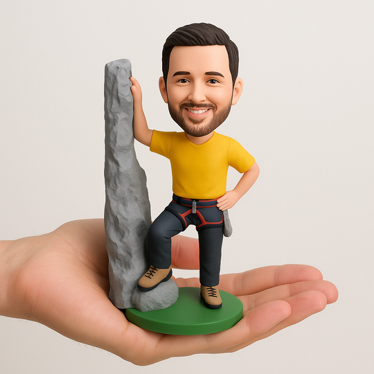 Custom Bobble Head Mini Figurine Rock Climbing Customized