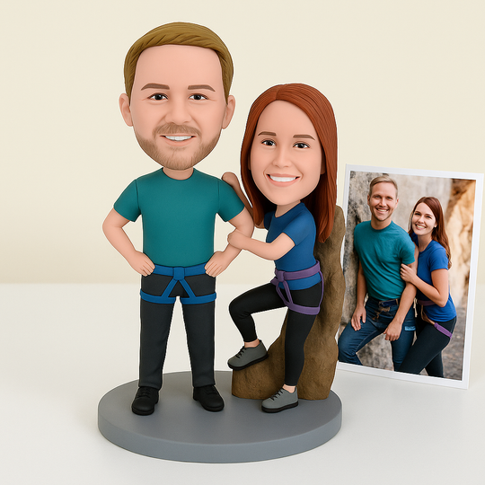 Custom Bobble Head Mini Figurine Rock Climbing Customized