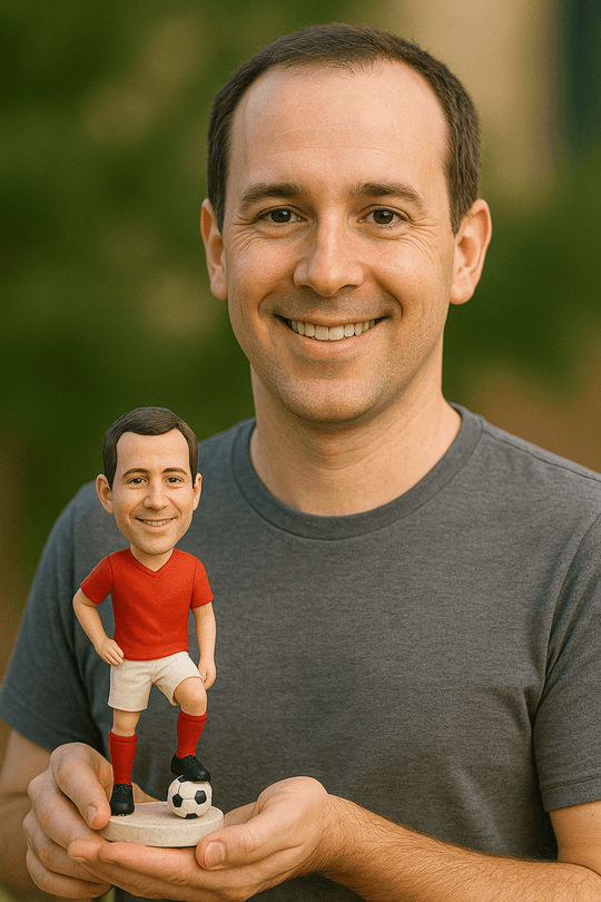 Custom Bobble Head Mini Figurine Soccer Player Customized
