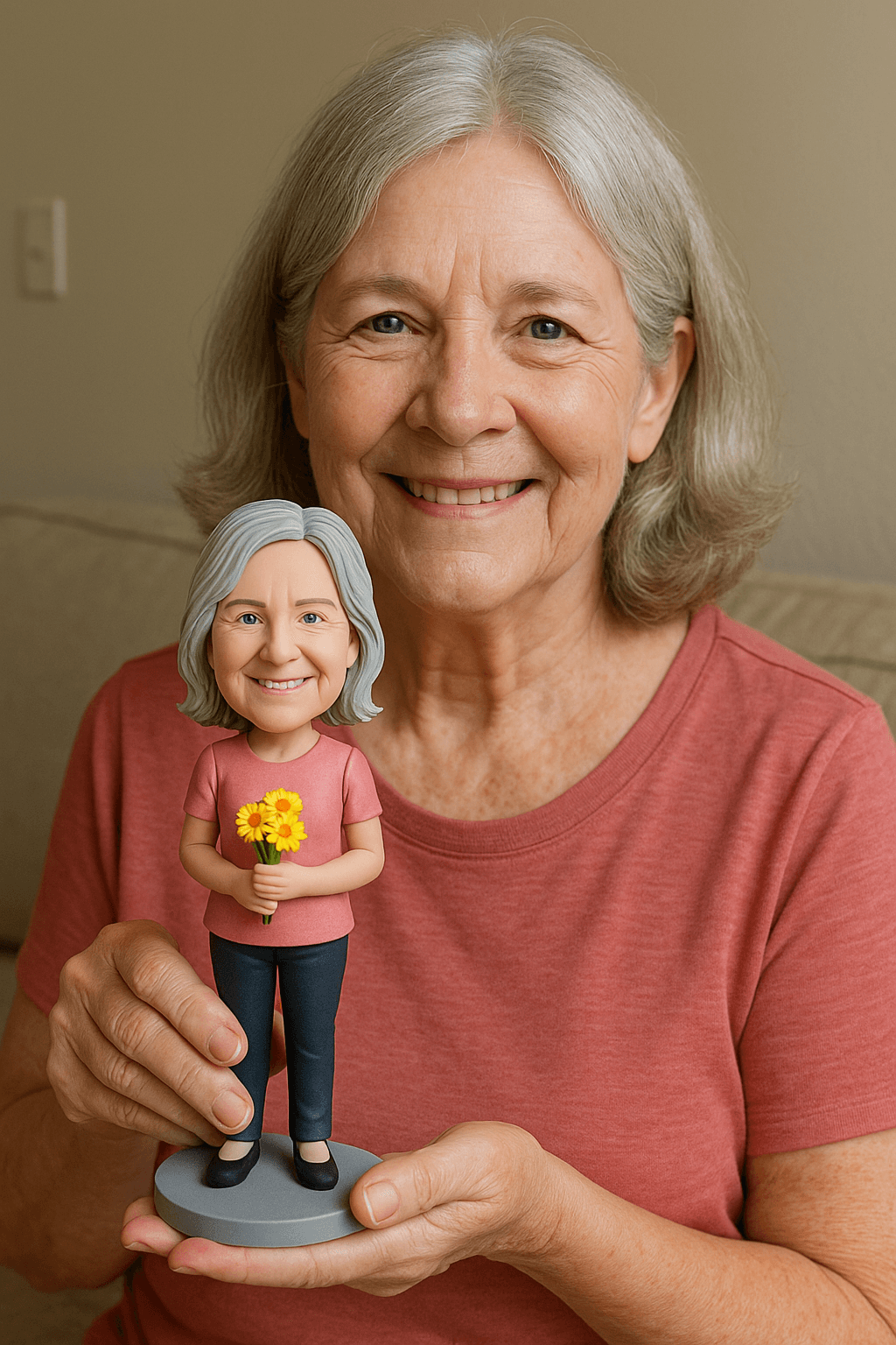 Custom Bobble Head Mini Figurine - Mother's Day