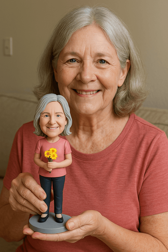 Custom Bobble Head Mini Figurine - Mother's Day