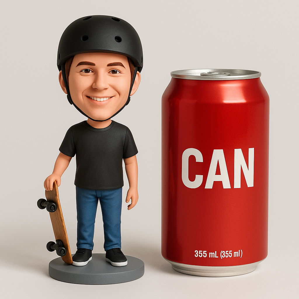 Custom Skateboarder Bobblehead – Personalized Skater Figurine Gift