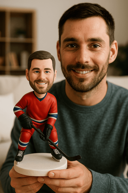 Custom Bobble Head Mini Figurine Ice Hockey Customized