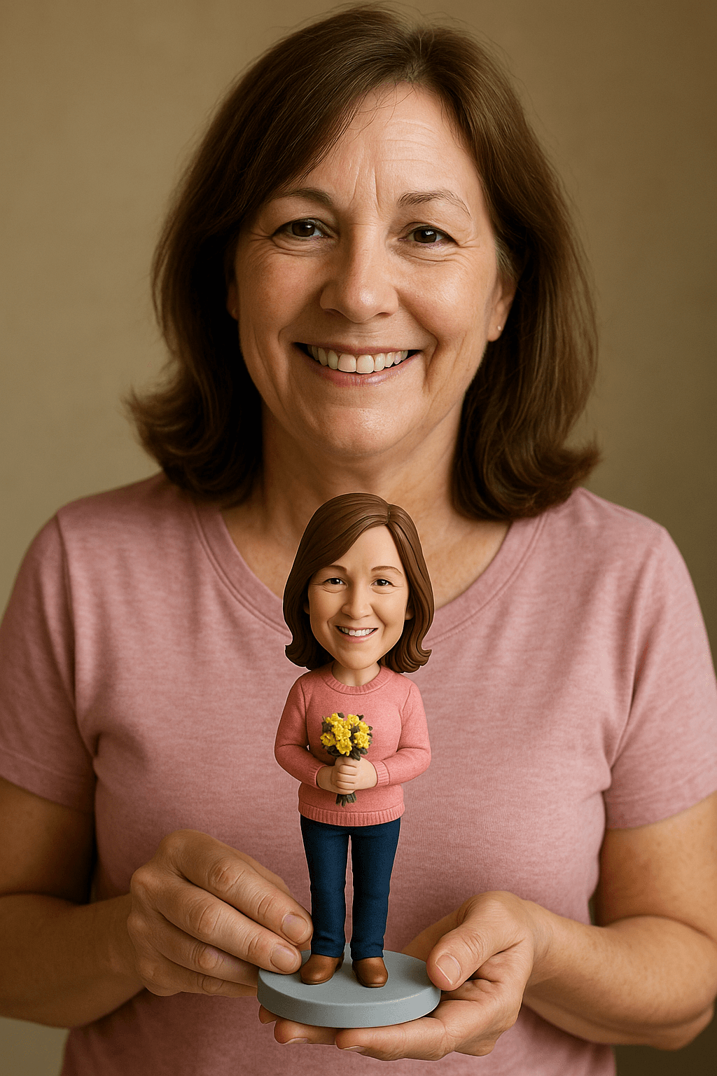Custom Bobble Head Mini Figurine - Mother's Day