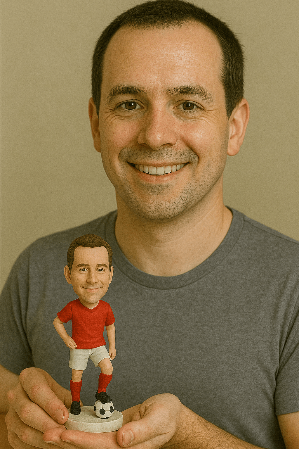 Custom Bobble Head Mini Figurine Soccer Player Customized