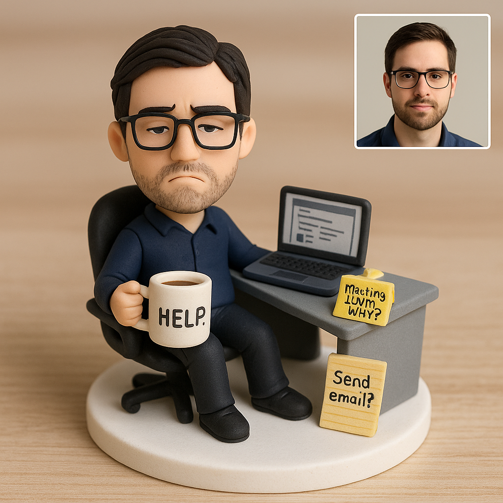 Custom Office Bobblehead – “This Meeting Could Have Been an Email” | Funny Workplace Gift for Coworkers & Bosses