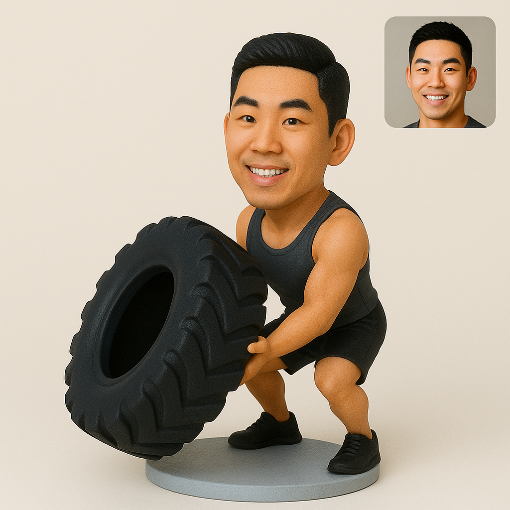 Custom CrossFit Bobblehead – Personalized Fitness Gift | CrossFit Coach Gift | Gym Lover Gift | Weightlifter Figurine | Custom Mini Me