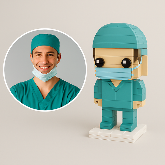 Custom Nurse Brick Figurine – Personalized Medical Mini Figure | Gift for Nurses, Healthcare Workers & Medical Students