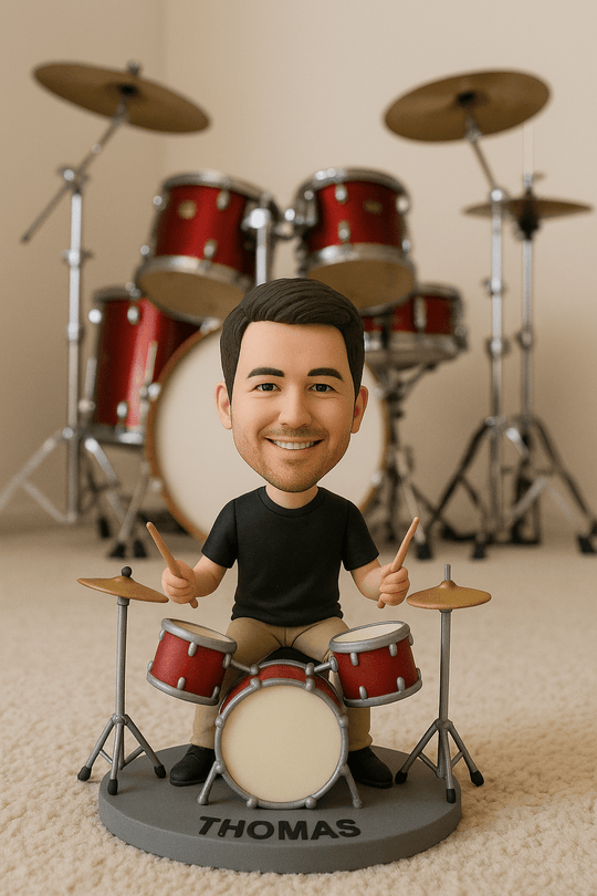 Custom Bobble Head Mini Figurine Drummer Customized