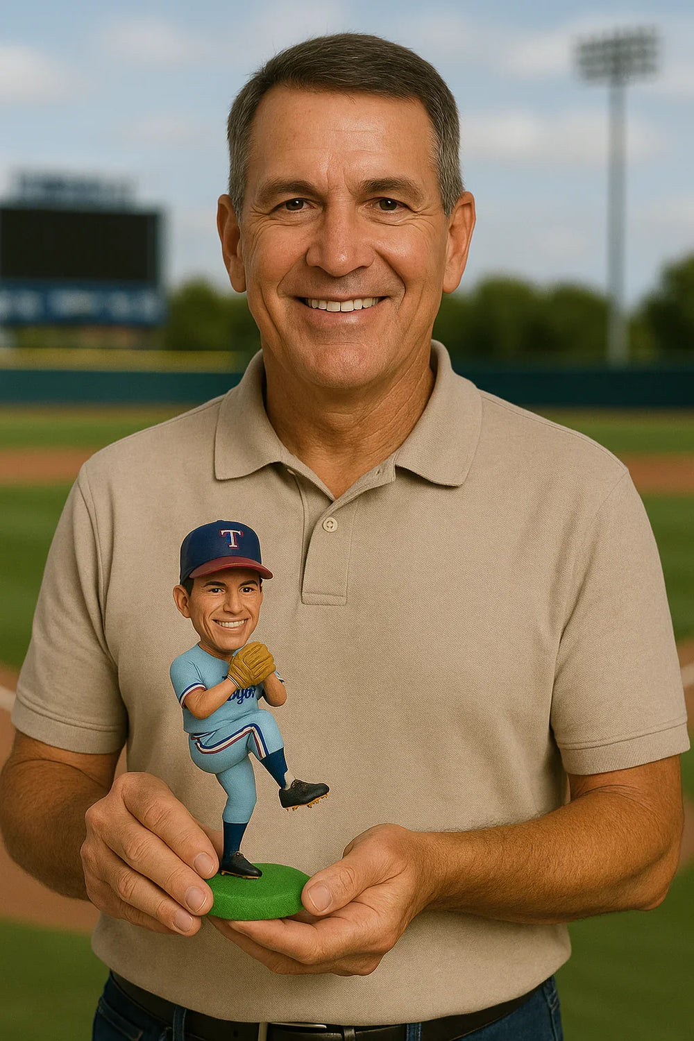 Custom Bobble Head Mini Figurine Baseball player Customized