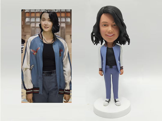 Example of the custom figurine design; personalised from customer reference photos