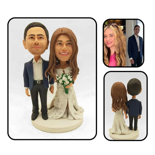 Example of the custom figurine design; personalised from customer reference photos