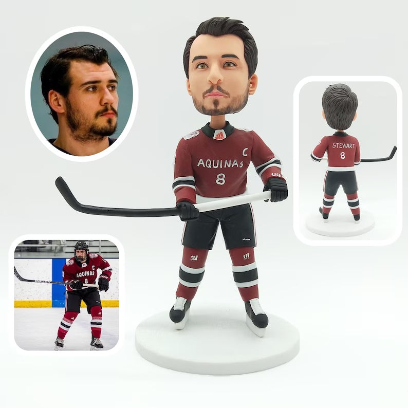 Example of the custom figurine design; personalised from customer reference photos