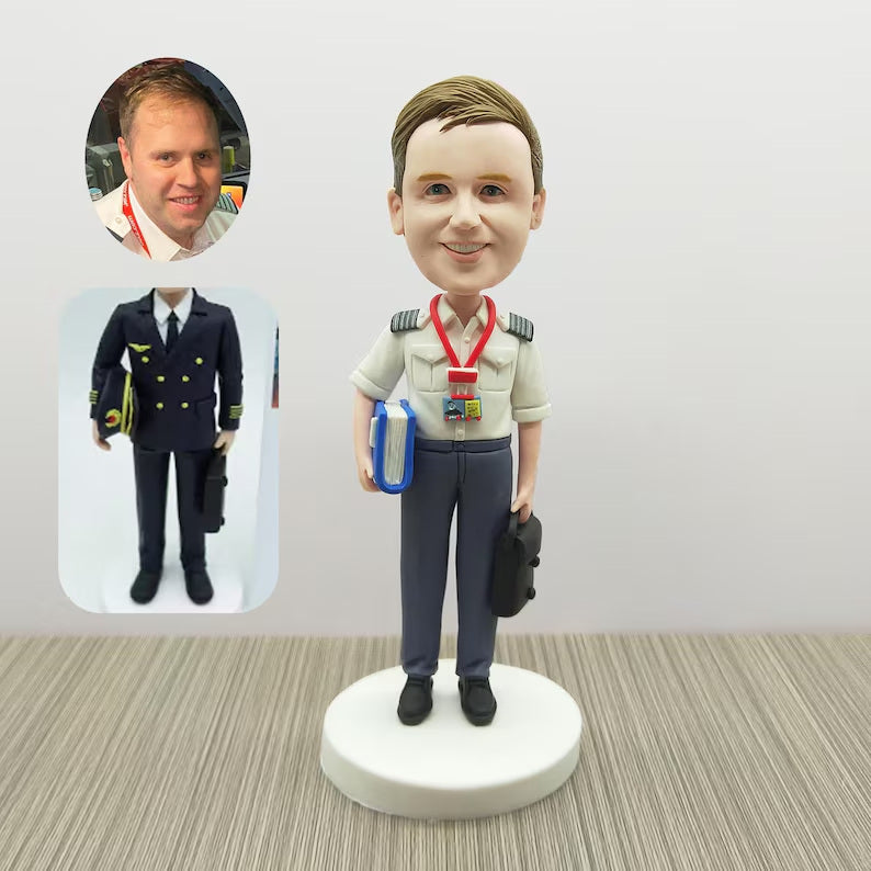 Example of the custom figurine design; personalised from customer reference photos