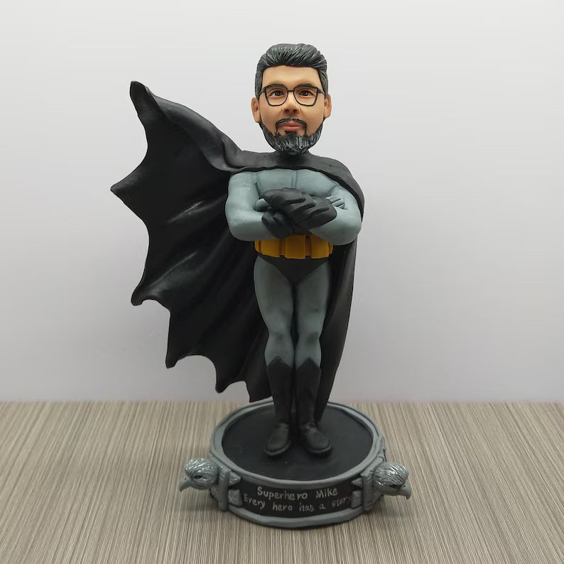 Example of the custom figurine design; personalised from customer reference photos