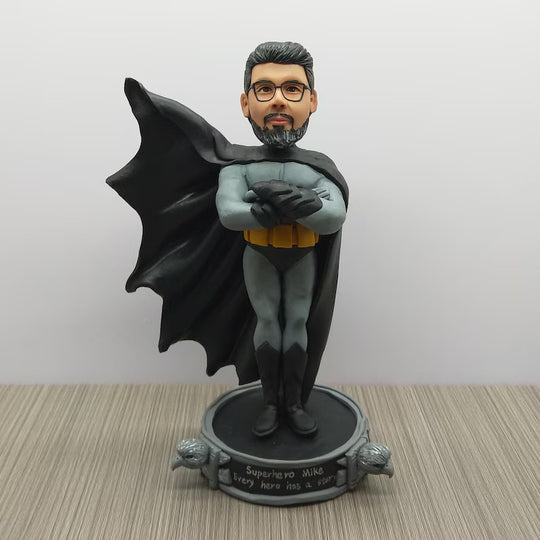 Example of the custom figurine design; personalised from customer reference photos