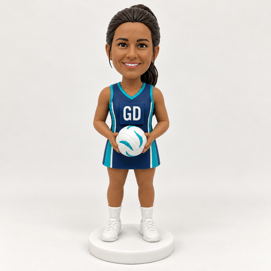 Custom netball bobblehead GD position bib