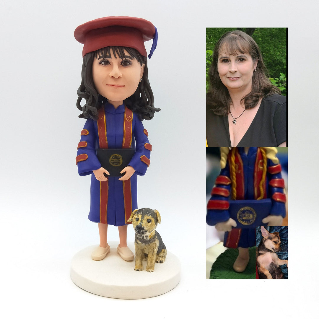 Custom Bobble Head Mini Figurine Graduation Customized