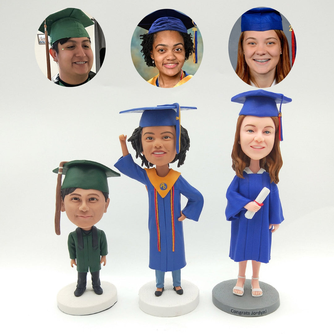 Custom Bobble Head Mini Figurine Graduation Customized