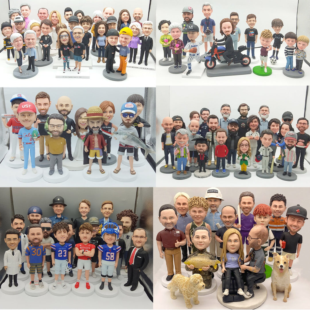 Custom Bobble Head Mini Figurine Wedding Couple Customized wedding cake topper
