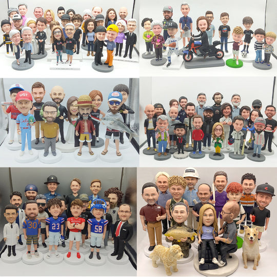 Custom Bobble Head Mini Figurine Wedding Couple Customized wedding cake topper