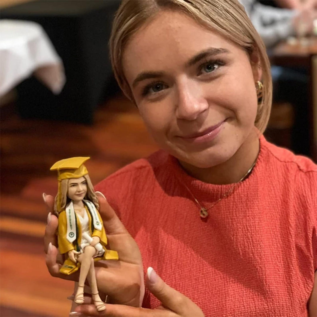 Custom Bobble Head Mini Figurine Graduation Customized